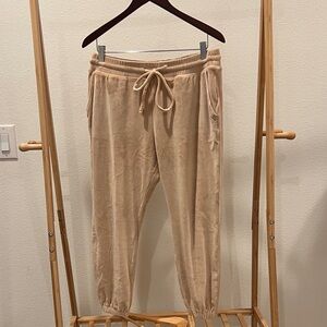 GAP Velour Tan Jogger Pants